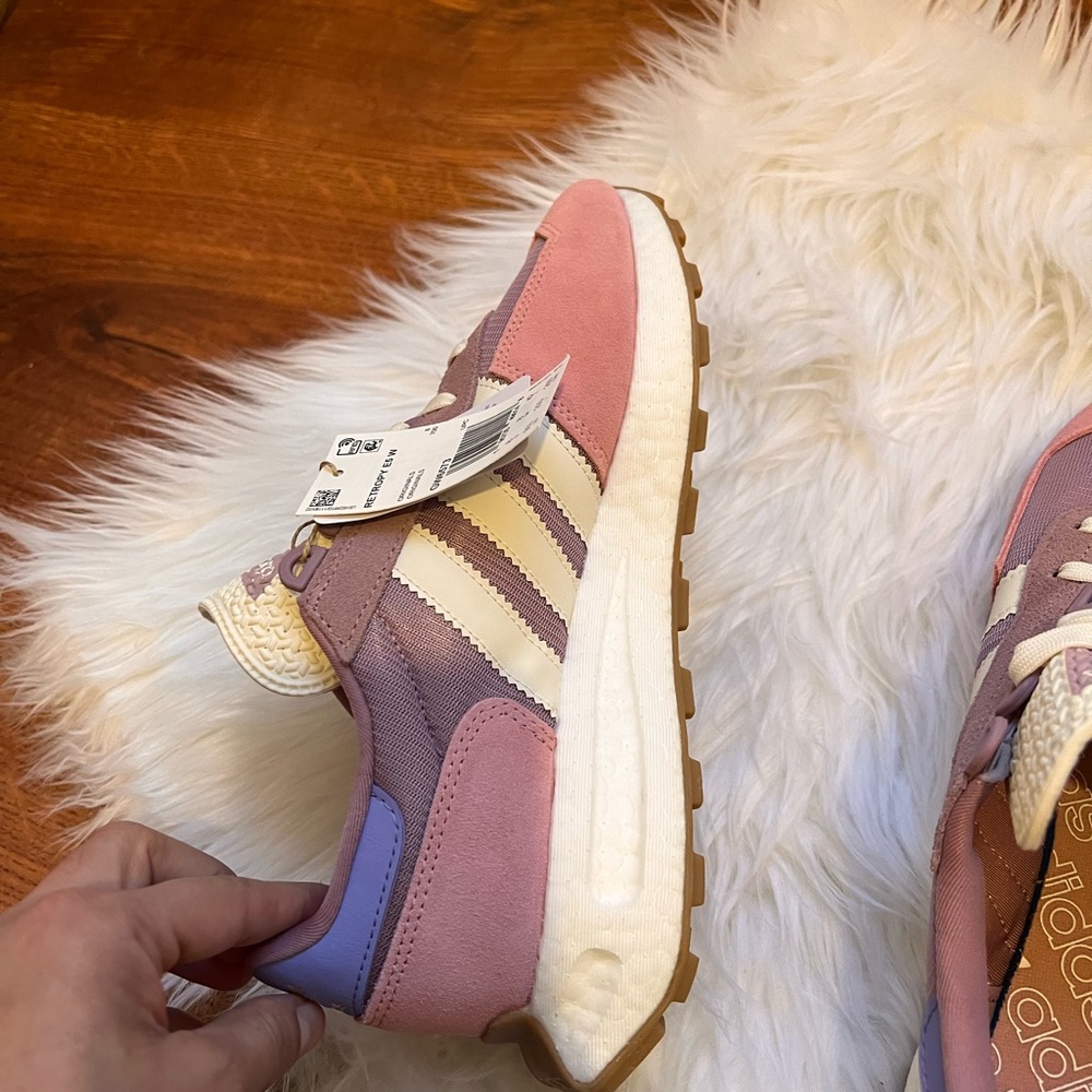 Nwt revolve adidas retropy E5 magic mauve chalk white sneakers - Picture 9 of 10